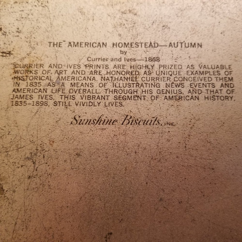 Vintage American Homestead Currier & Ives Autumn Tray - Picture 4 of 4